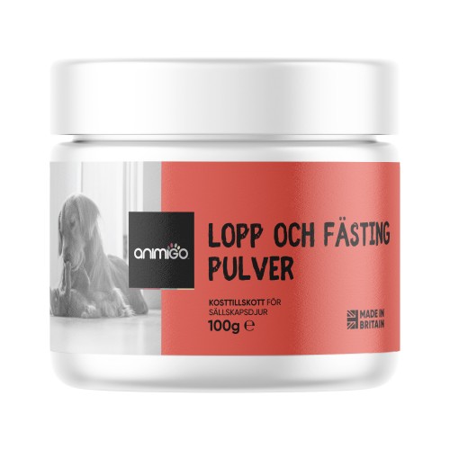 Fästing- och loppmedel, 100g pulver för hundar och katter