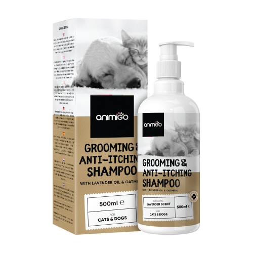 Grooming Schampo för hundar och katter, 500 ml - Klådstillande hundschampo för hundar och katter