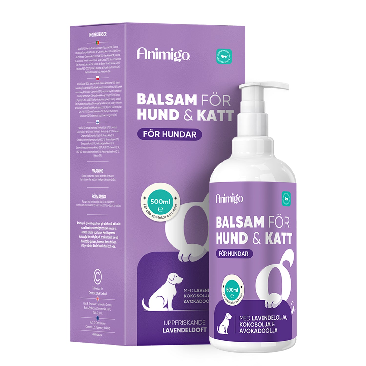 Balsam för Hund och Katt  - Naturligt Balsam för Hundar och Katter - Animigo - 500 ml