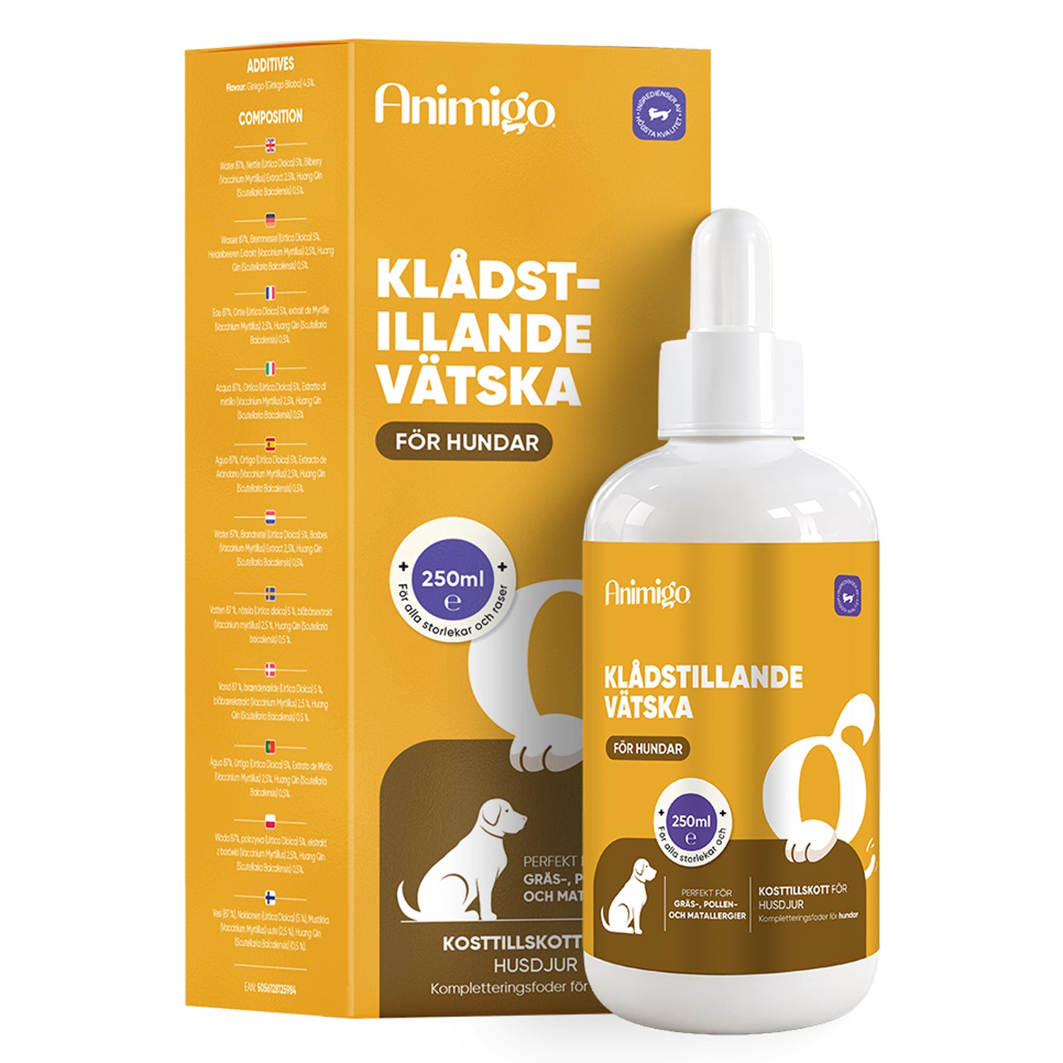 Klådstillande Medel för Hund och Katt, 250ml - Allergihjälp